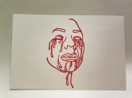 Crying Face 1 Postcard Front